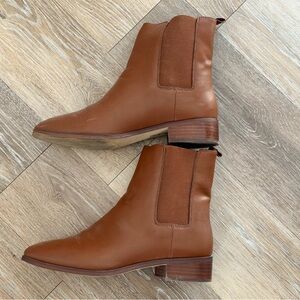 J. Crew Factory Tan Leather Ankle Boots